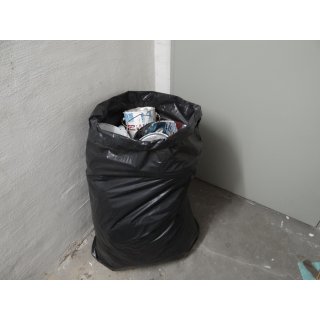 Hossis Wholesale Abfallsäcke, 1 Rolle à 10 extra reißfeste Müllbeutel XXL, Müllsäcke schwarz, Mülltüten extra stark, 150l, 80x120cm
