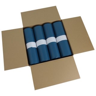 10 Rollen (1 Karton) blaue Müllsäcke 120 Liter mit einer Stärke von 60 my Typ 60 und Größe 70x110cm