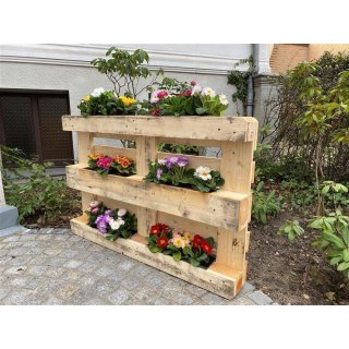 Blumenkasten Set Balkonkasten Einsatz passend für Europaletten für Blumen, Kräuter und Früchte 38cm