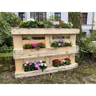 Hossis Wholesale Blumenkasten 2er Set, Blumenkästen passend für Europaletten, Pflanzkasten, Palettenblumenkasten 38x12x9cm