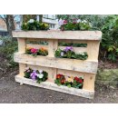 4er Blumenkasten Set Balkonkasten Einsatz passend für Europaletten für Blumen, Kräuter und Früchte 4 Stück 37cm