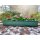 6er Blumenkasten Set Balkonkasten Pflanzkasten Grün mit Bewässerungssystem und Balkonkasten Untersetzer 80cm