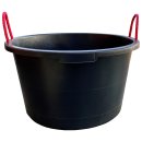 10 STK. 65 Liter Mörtelkübel, Baueimer, Eimer, Zementeimer, Tuppe kranbar in schwarz mit extrem stabilen Traglaschen