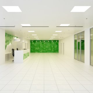 1x LED Panel Einbauleuchte POWERHELL | 600x600mm | LED Bürolampe für Odenwalddecke | Rasterleuchten | Einlegeleuchte | Büroleuchten | Deckenleuchte