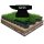 4x Rasengitter 49,5x49,5x4 cm Grün Rasengitterplatten Rasenwaben Rasenmatten mit Bodenkreuzen Bodenwaben 4 Stück (0,99 m²)