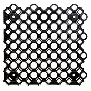 48x Rasengitter 49,5x49,5x4 cm Schwarz Rasengitterplatten Rasenwaben Rasenmatten mit Bodenkreuzen Bodenwaben 48 Stück (knapp 11,88 m²)