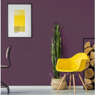 2,5 Liter Premium Klasse 1 Wandfarbe Aubergine Bouillie | Lila Violett | tropf- und spritzgehemmt | hochdeckend | geruchslos | Edelmatt