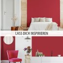 2,5 Liter Premium Klasse 1 Wandfarbe Neverending Love | Rot | tropf- und spritzgehemmt | hochdeckend | geruchslos | Edelmatt