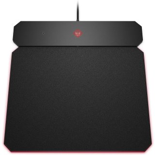 OMEN Outpost Gaming Mauspad (kabelgebunden, Wireless QI Charging, RGB-Beleuchtung) schwarz, 345 x 340 x 9,5 mm