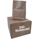Biomüllbeutel 10L, Bio Beutel, Küchen Lebensmittel Abfallbeutel, Biomüll Abfallbeutel für Familie, Büro (20/16 x 35cm, Braun)