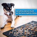 BonAura® Canis Backmatte Hundekekse mit Rezepten (1cm) I Silikon Backmatte für Hundeleckerlie I Hundekekse Backform mit Teigschaber