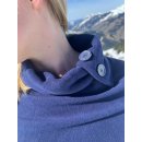 Leichter Damen Fleece Poncho Schal Cape Cardigan weich für Frauen Baumwolle in Blau