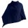 Leichter Damen Fleece Poncho Schal Cape Cardigan weich für Frauen Baumwolle als Set in 2 Farben Schwarz und Blau