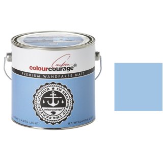 2,5 Liter Colourcourage Premium Wandfarbe Netherlands Light Blau Hellblau | L709449L05 | geruchslos | tropf- und spritzgehemmt